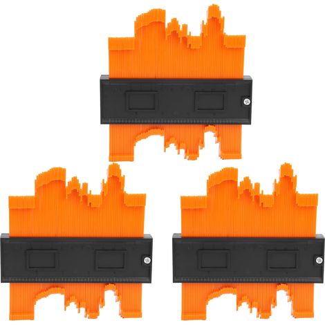 Règle de mesure multifonctionnelle à main, lot de 3, avec gabarit et contour. (1/5)
