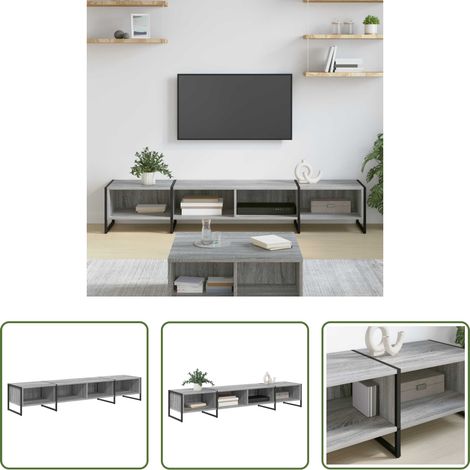 Meuble tv bois d'ingénierie - Meuble TV Gris Sonoma 170,5 x 36 x 30,5 cm Bois d'ingénierie (1/5)
