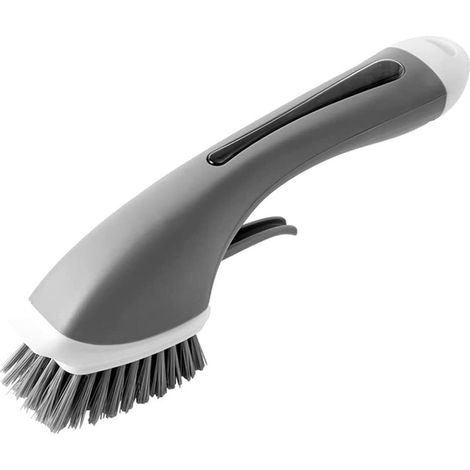 Brosse à vaisselle, brosse avec récipient pour liquide vaisselle, brosse de cuisine facile à nettoyer pour la vaisselle, (1/5)