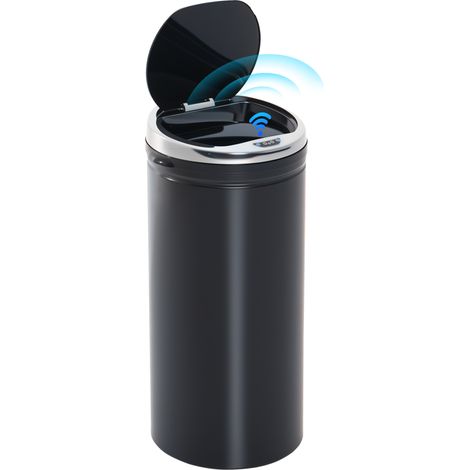 Pattumiera Automatica da 42L con Sensore a Infrarossi in Acciaio e Plastica, 30.5x30.5x68 cm