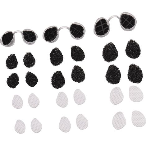 Masque nasal ultra-respirant à charbon actif, 3 tailles (S/M/L) pour les odeurs de pollen – Forme ronde, format voyage. Comprend 3 recharges et une boîte de rangement. (1/2)