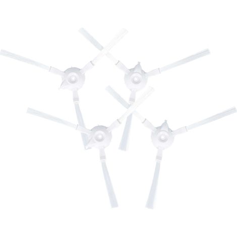 vhbw 4x cepillo lateral compatible con Rowenta Smart Force Essential RR6943WH, RR6925WH, RR6927WH robot aspirador - Set cepillos, gris / azul (1/5)