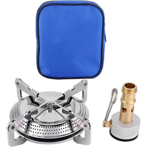 Lntyq Réchaud de Camping, avec Adaptateur de Réservoir de Gaz Randonnée équipement de Camping Pique-nique Cuiseur Brûleur pour L'extérieur (1/5)