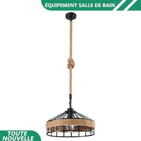 WAOBDLA Lampe de plafond de 60W restaurant de chambre Lampe de plafond E27 Lumière de plafond réglable en hauteur (1/5)