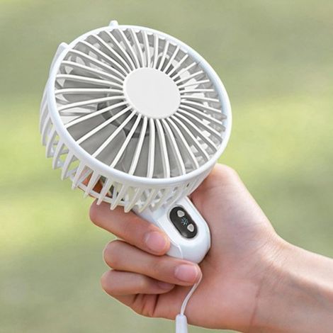 Ventilatore portatile, piccolo ventilatore pieghevole, accessorio portatile per rinfrescarsi e ottenere un flusso d'aria rapido, ideale per i viaggi di uomini e donne. (1/4)