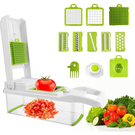 15 en 1 Coupe Legumes Multifonctions, Mandoline Cuisine avec 6 lames réglables, Cuisine Accessoires pour trancher et couper Les Légumes. (1/5)