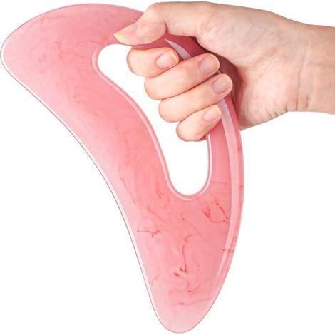 Grande massaggiatore Gua Sha per il corpo con H&le - Anticellulite - Massaggiatore Gua Sha - Sollievo dal dolore - Rilassamento - Pietra Gua Sha - Strumento per massaggi - Regalo di bellezza - Per (1/5)