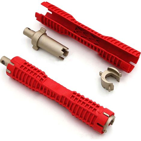 Clés à tuyaux d'eau de différentes tailles, disponibles directement du fabricant. Commandez dès maintenant (Rouge) (1/5)