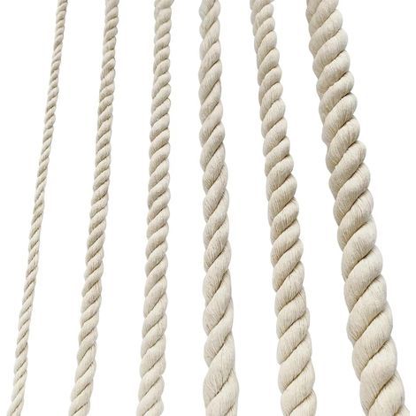 Cotton Cord, 12mm Thick, 5m Length, Pure Natural, For Macrame, Home Decor (1/5)