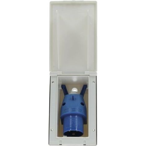 Socle Mâle Encastrable à Fiche Orientable Socle Encastrable Cee17 Blanc (1/5)