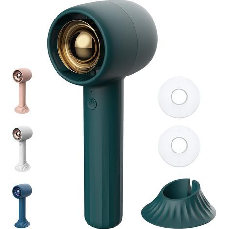 HA1 Taschenventilator, tragbarer, wiederaufladbarer Handventilator mit Aromatherapie, 3 einstellbare Geschwindigkeitsstufen, ideal für Reisen und Make-up (1/5)