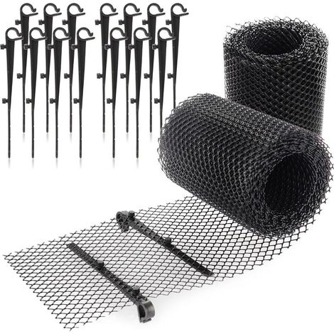 2X Jeu de Protections de gouttière de 6 mètres avec Clips - Peut être coupé sur Mesure et résistant (2 pièces) (1/5)