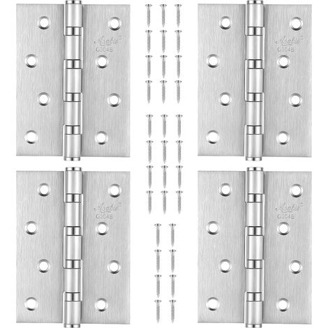 4 pezzi Charniere Inox, Charniere Piano avec Vis (10 x 7,5 cm) (1/5)
