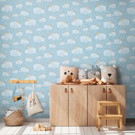 Papier peint Bleu Lilly & Luis papier peint "771441" (1/4)