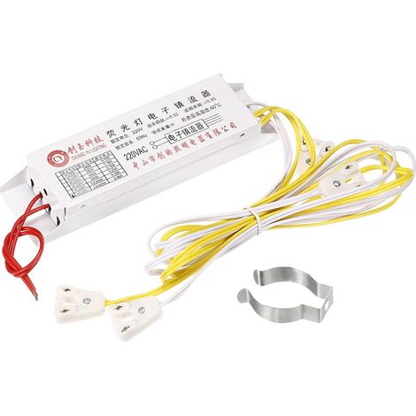 Électronique Ballast, 220V AC 22/40-Watt T8 Fluorescent Tube Universel Ballast Tube Instant Démarrer avec 4 Interface, Blanc (1/4)