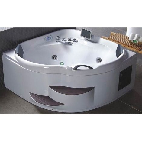Bagno Italia Vasca da bagno idromassaggio 150x150 cm 2 scalini super accessoriata 14 idrogetti (1/4)