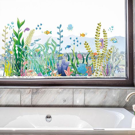 autocollants Fentre Fleur De Jardin Iris Anti-collision Stickers Vitre Stickers Anti-adhsifs Fentre Porte Salle De Bain Dcalques 60x30cmx2pcs (1/5)