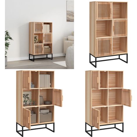 Buffet haut 70x35x125 cm bois d'ingénierie - Buffet Design Scandinave - Meuble Rangement - Buffet Moderne - Commode Bois - Buffet Salle À Manger - Home & Living (1/5)