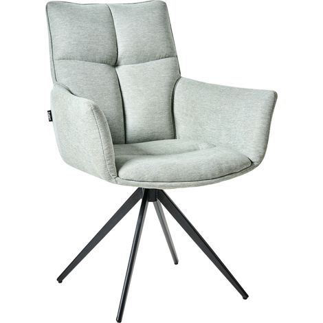 Dining Chair Swivel CORBIE Fabric Mint Green