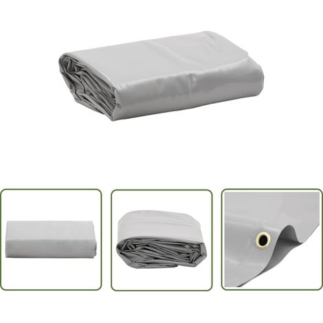 The Living Store Abdeckplane Grau 1,5x2 m 650 g/m² - Abdeckplane - Plane - Planen - Wasserdichte Plane - Wetterfeste Plane (1/5)