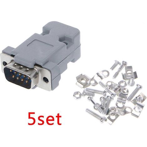 5 Ensembles Connecteurs DB9 Soudure Mâle/Femelle Série RS232 pour Port Série