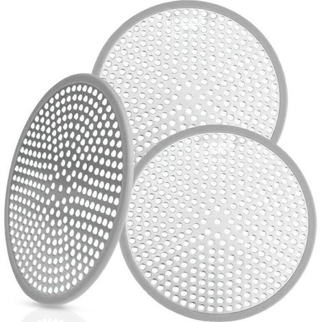 3 Pièces Attrape Cheveux Douche, Filtre Cheveux Douche Baignoire 118 mm/ 4,65", Grille Douche, Filtre Baignoire Anti Cheveux (1/4)