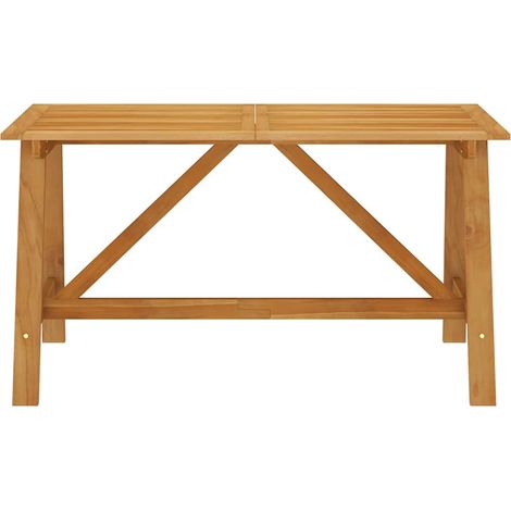 Maison Exclusive - Garten-Esstisch 140x70x73,5 cm Akazie Massivho (1/5)