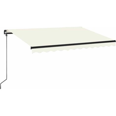 Maison Exclusive - Tenda da Sole Retrattile Manuale con LED 350x250 cm Crema (1/5)