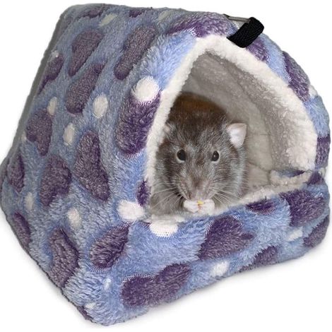 Hamster Hammock Small Pet Cotton Nest Small Animal Hanging Bed (purple) 17X15CM (1/5)