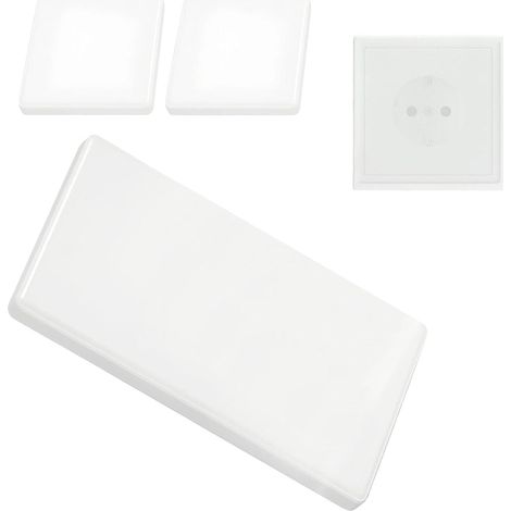 3 Pièces Cache-Prises Encastrées, Auto-Adhésif Cache Trou Mur, Blanc Couvercle Boite Derivation, Plastique ABS, Montage Encastré, pour Prises et Ouvertures Murales Inutilisées (1/5)