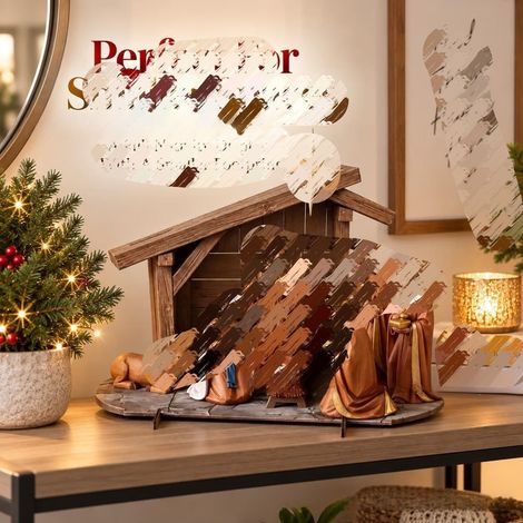 New Christmas Faith Scene Decor - A decorative piece for Christmas and themes.