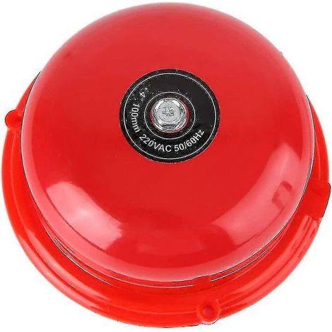 Filiyano-Sonnette d'alarme incendie de 100 dB, sonnette électrique de 10 cm en acier inoxydable avec percussion interne pour alarme incendie et (1/3)