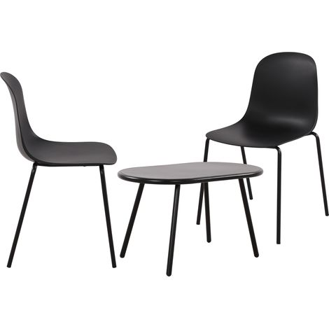 2er Sitzgruppe Veldin schwarz
