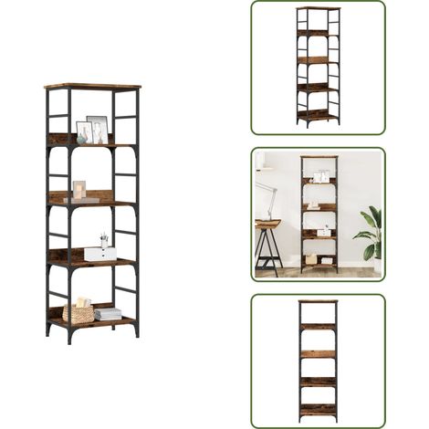 Libreria decorativa - vidaXL Libreria Legno Antico 50x33x153 cm in Legno Multistrato - Libreria per casa