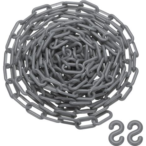 25 Pieds Chaîne En Plastique 1x2 Pouce Ton Argenté (1/5)