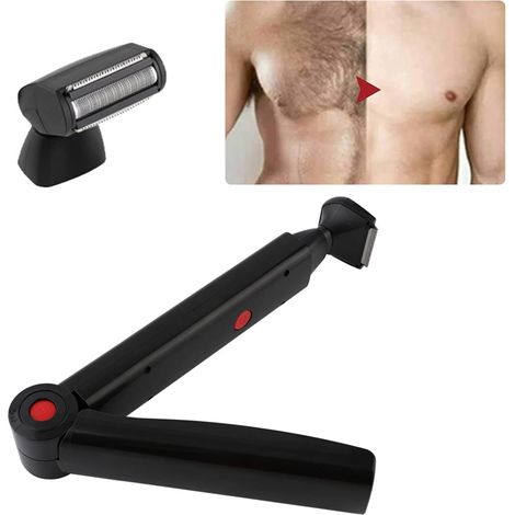 Rasoir électrique pour le dos pour homme - Rasoir électrique pour le dos - USB pliable (1/5)