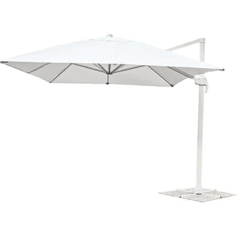 Paraguas rectangular brazo lateral 4x3 metros blanco (1/2)