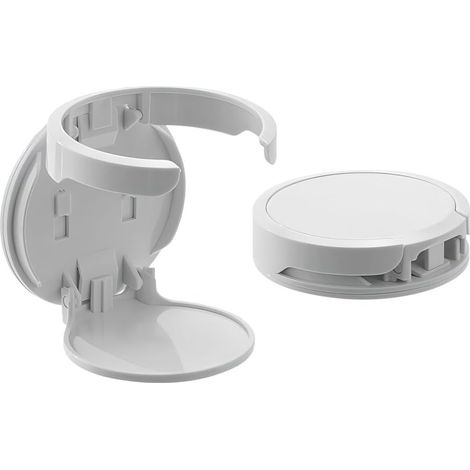 Juego de 2 portavasos plegables de pared sin necesidad de taladrar – compatibles con bebidas de hasta 8,3 cm de diámetro.