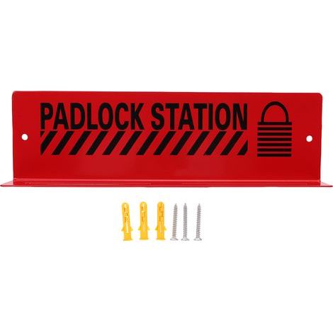 Station de cadenas de verrouillage, 10 positions, plaque d'acier, support mural, organisateur pour la gestion (1/5)