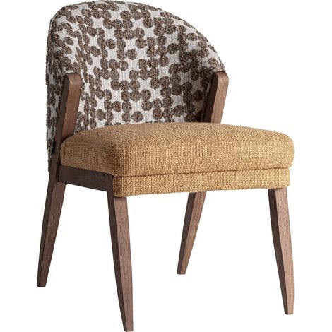 Chaise classique en bois marron finition artisanale assise confortable - Marron bois naturel artisanal (1/5)
