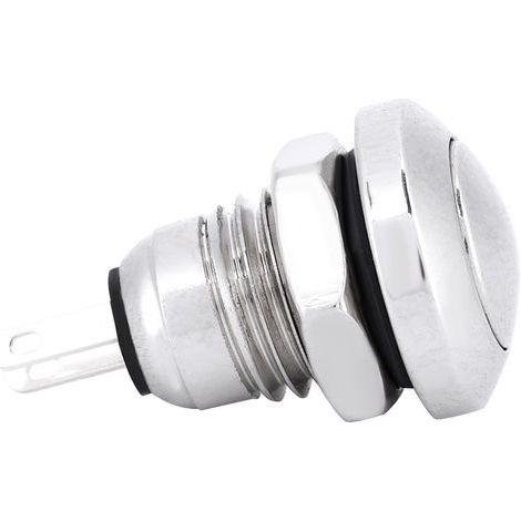 1A 24V 8mm Mini interrupteur d'alimentation à bouton-poussoir momentané de voiture étanche en laiton nickelé (1/5)