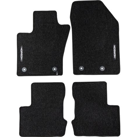 Tapis de Sol de Voiture pour Fiat 500X 2014-2018 Pre-FL Velours Noir 4Pcs (1/5)
