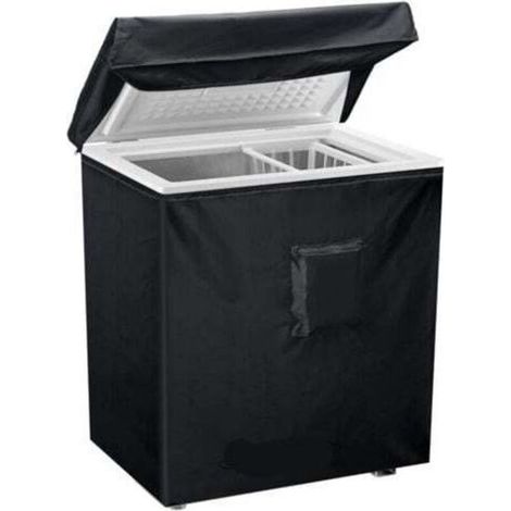Housse pour Congélateur Coffre, Housse De Protection Imperméable Pour Congélateur Armoire,avec couvercle supérieur pour ouverture, poche à fermeture pour Terrasse Jardin Balcon Cou(64x58x87cm)