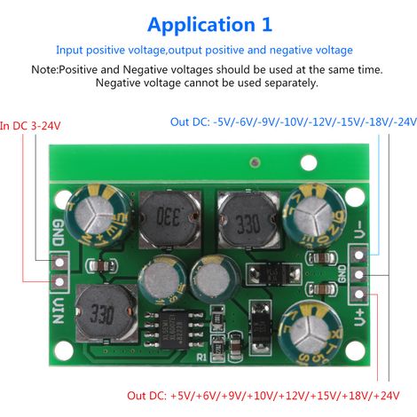 DD1912PA 2-in-1 DC/DC-Wandlermodul (Aufwärts-/Abwärtswandler), 3–24 V DC-Eingang, dualer positiver und negativer Spannungsausgang (1/5)