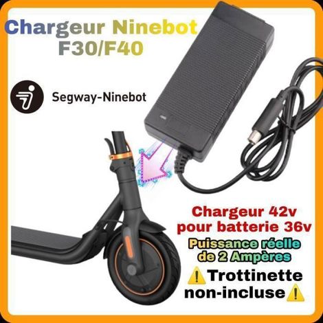 Chargeur 42 V - 2 A - Pour Trottinette Électrique 36 V - Compatible F40 F30 ES1 ES2 MAX G30 M365 - 1 Pièce (1/3)