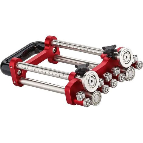 Decdeal Rouleau de tôle portable, cintreuse à 2 stations, plage de pliage 0-100 °, outil de toiture pour la fabrication de 7 à 180 mm