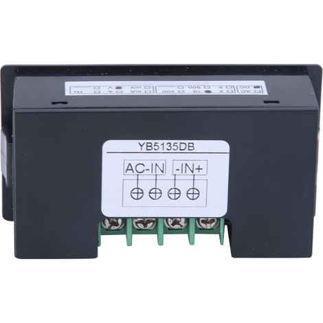 YB5135DB Voltmètre digital CC ABS afficheur LCD rétroéclairage bleu alimentation AC100-240V mesureur tension 0-10V 78x42x25mm 1 pièce (1/5)