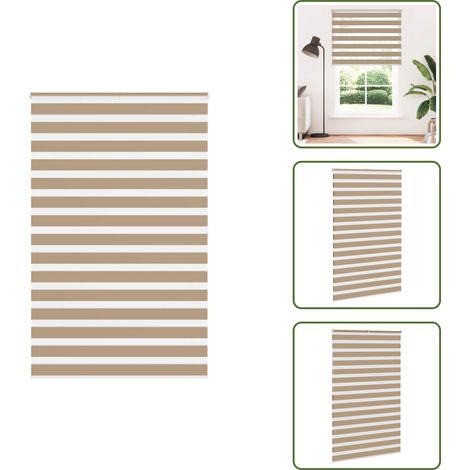 vidaXL Store zèbre marron sable largeur du tissu 135,9 cm polyester (1/5)