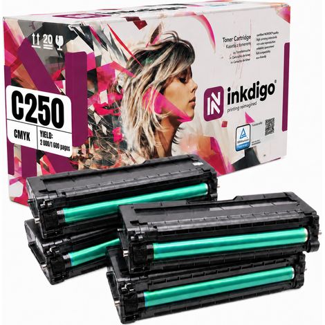 Toner Inkdigo 407543-407546 compatibile con Ricoh Aficio SPC250, certificato TÜV. (1/5)