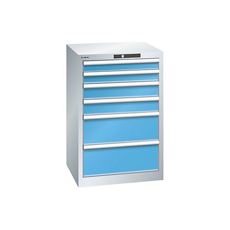 Cajonera con 6 cajones  A x P x H 564 x 572 x 850 mm  gris